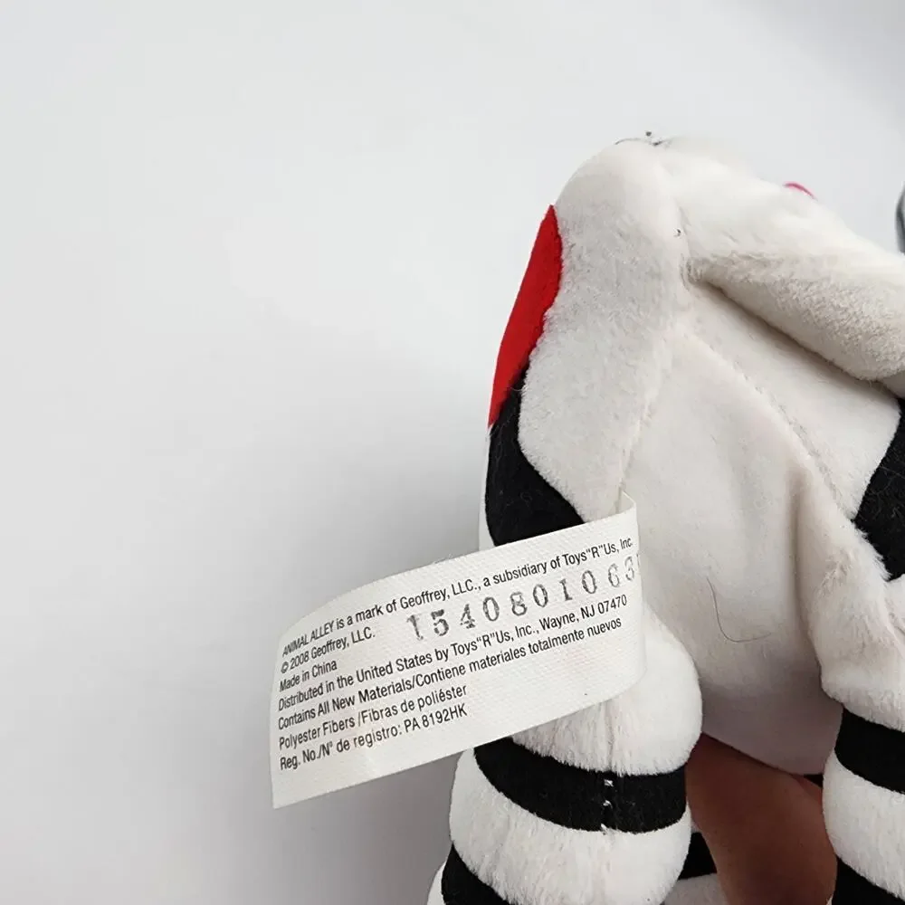 Animal Alley Colorful Zebra Plush 12